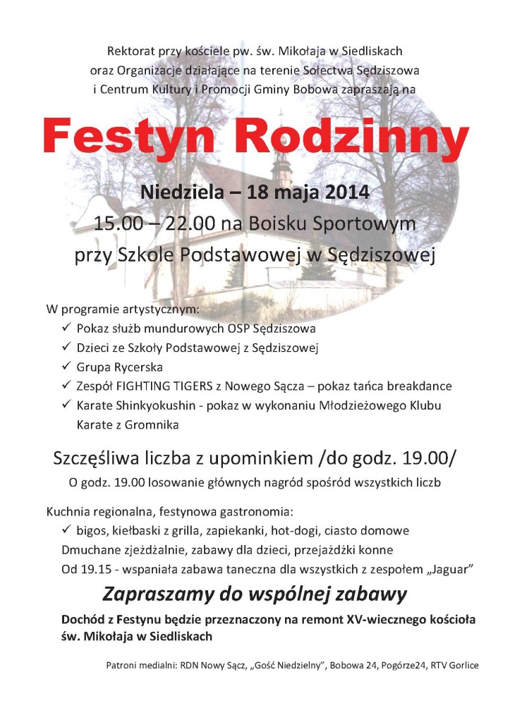Festyn 2014 Rodzinny plakat